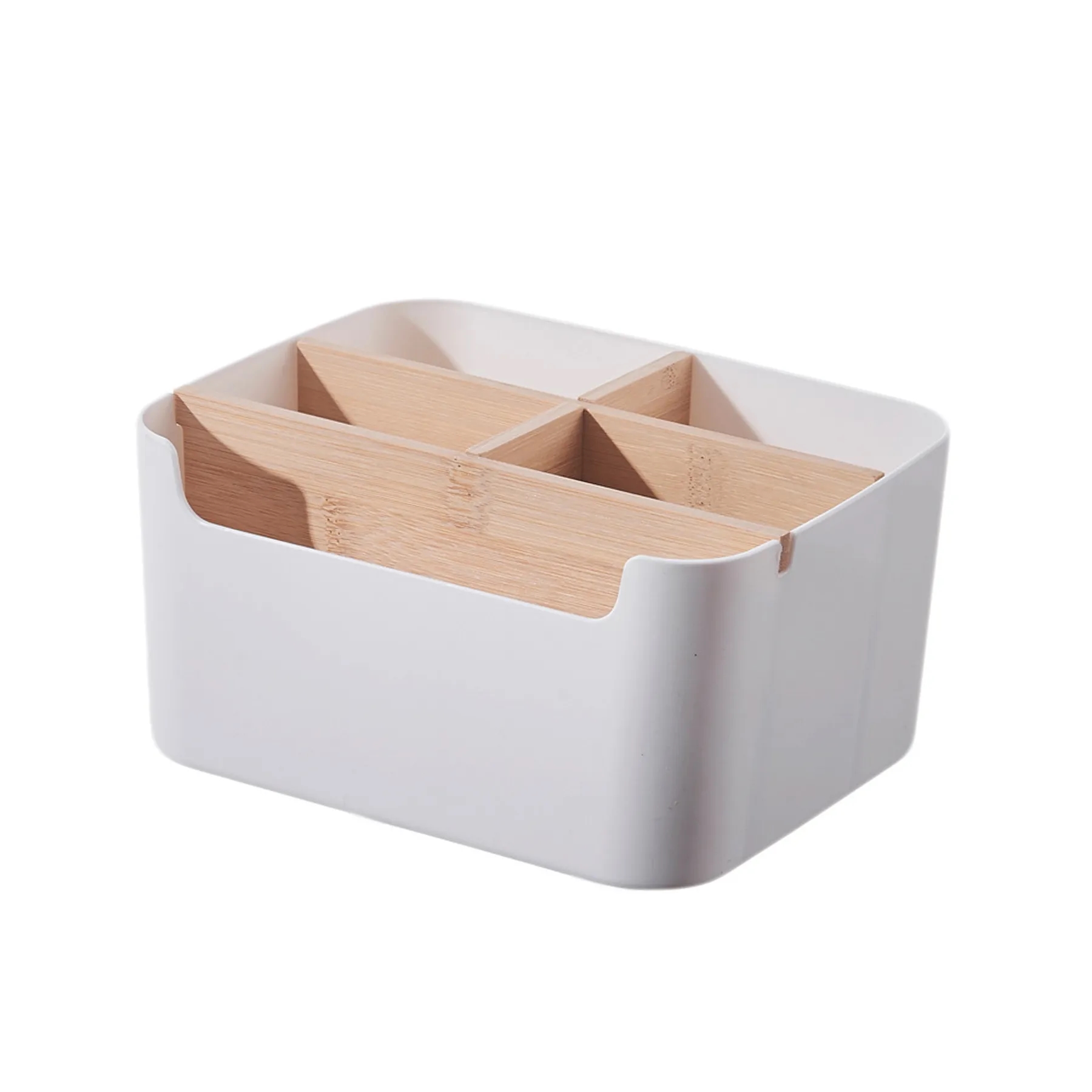 Plastic Square 5-Compartment Tabletop Storage Box 2