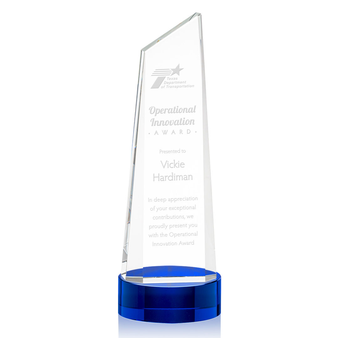 Belmont Tower Award on Stanrich Base - Blue 3
