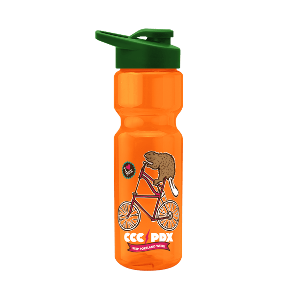 Blazer 28oz Transparent Bike Bottle w/Drink-thru Lid 2757