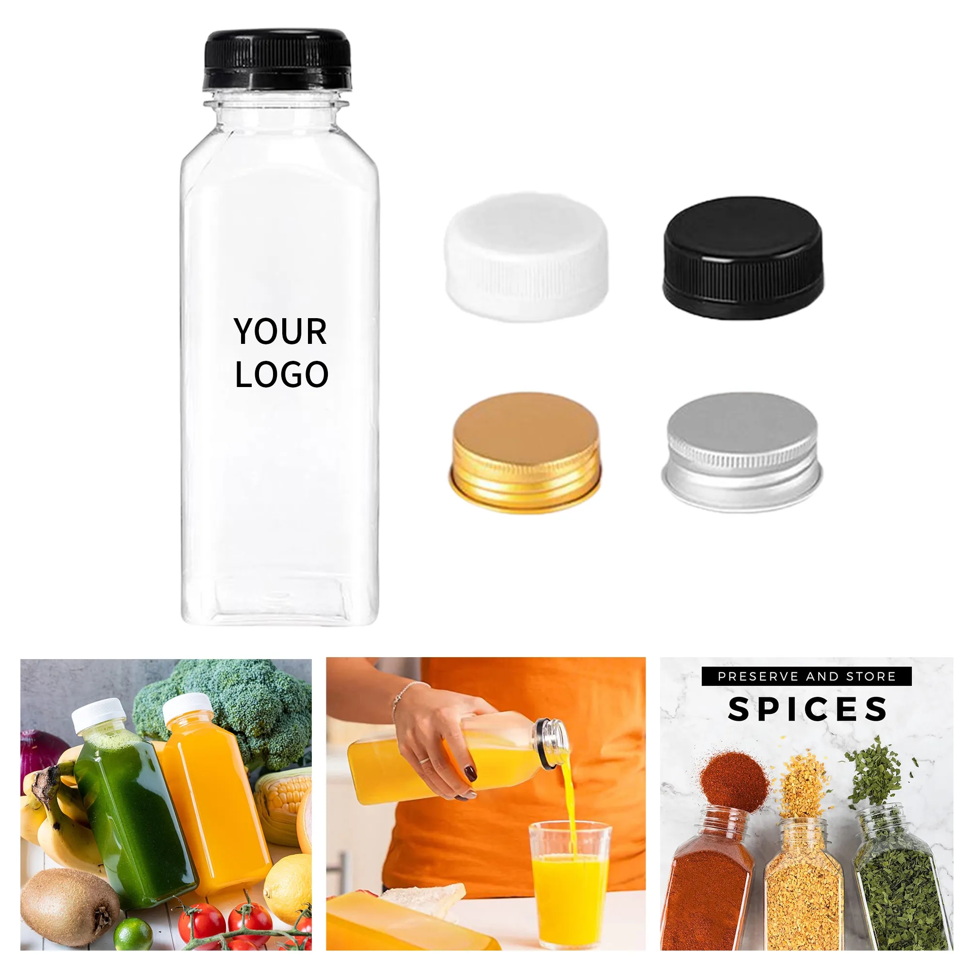 Reusable 17oz Beverage Bottle PET Plastic for Daily Use 2