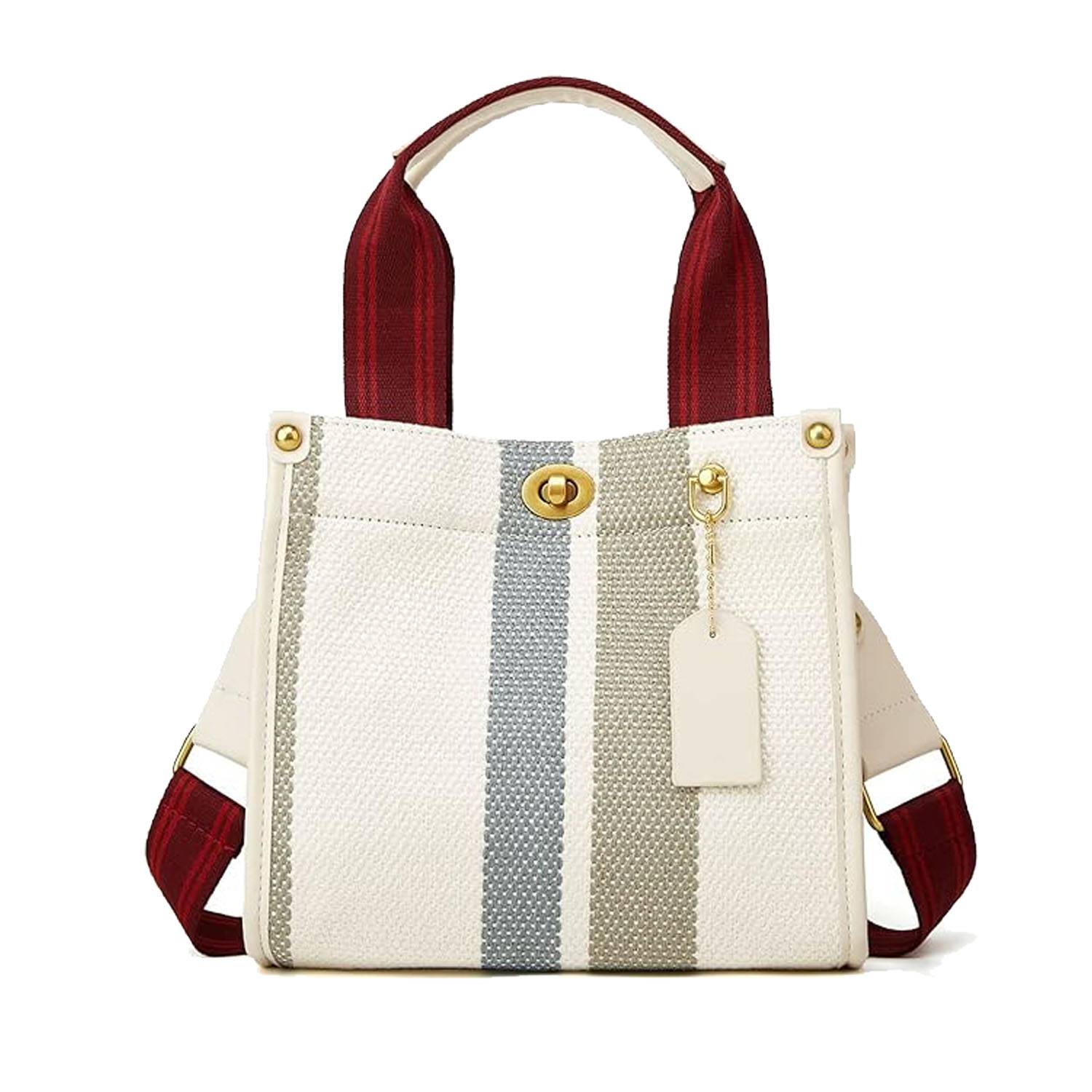 Canvas Tote Bag with Adjustable Strap and Lock Clasp, custom tote bag with logo imprint 10