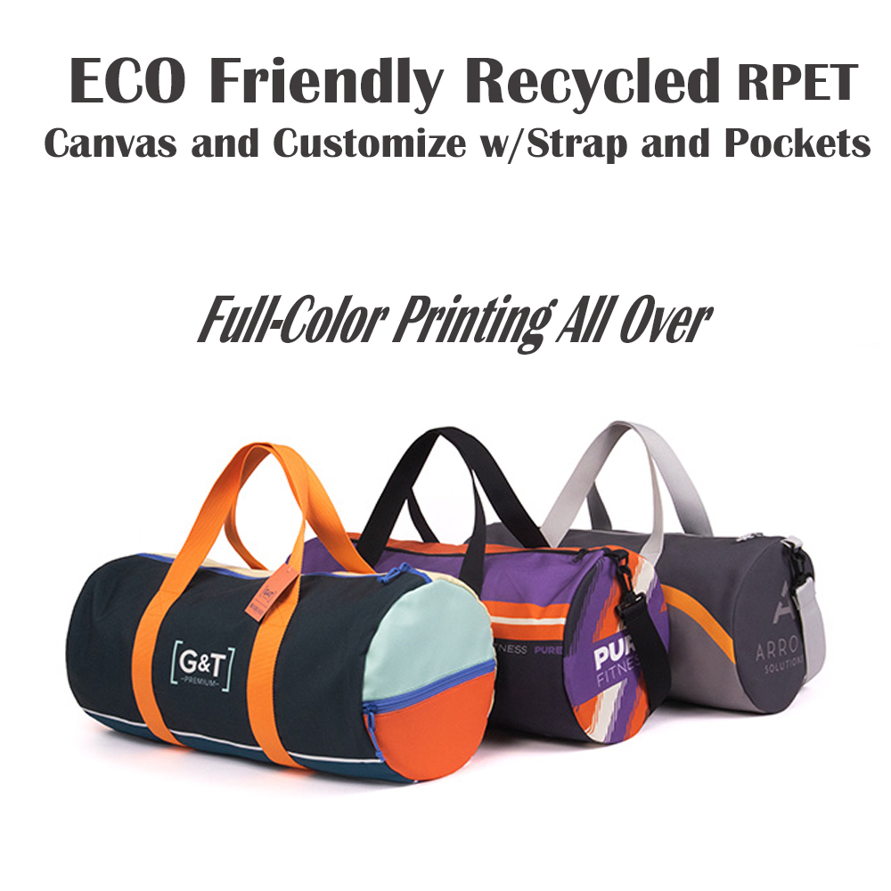 Eco-Friendly and Fully Customizable Recycled Canvas DuffelBag 2