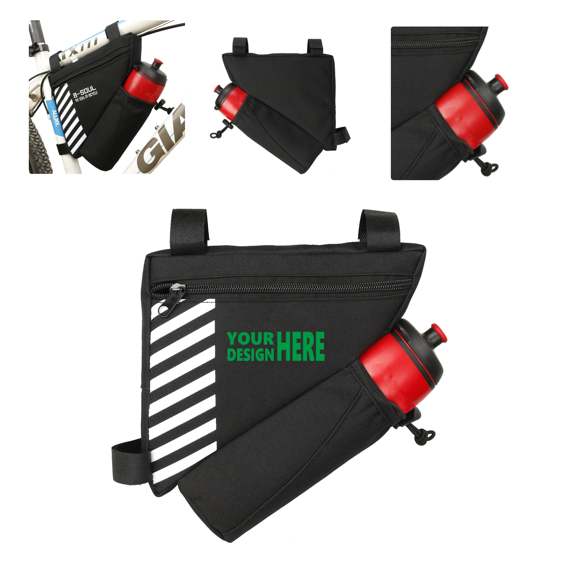 MOQ 50 Waterproof Bicycle Frame Triangle Bag for Storage and Hydration 2