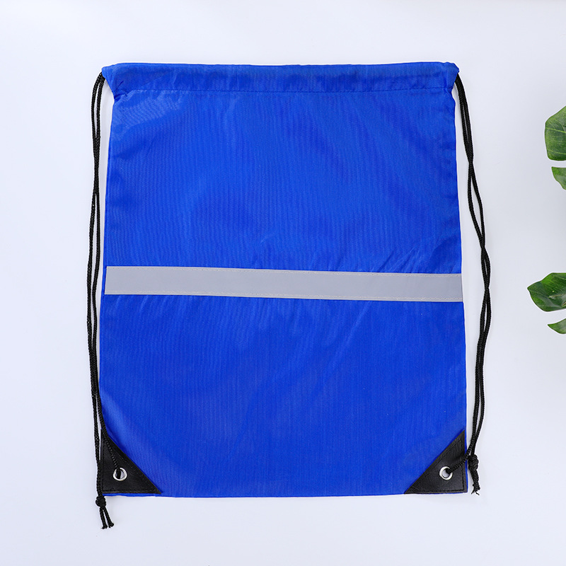 Drawstring Backpack With Reflective Strips 1