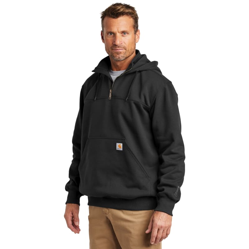 Carhartt Rain Defender Paxton Heavyweight Hooded Zip Mock Sweatshirt. 8