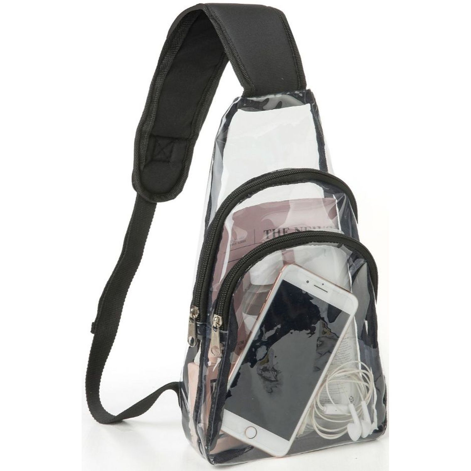 Sling Travel Clear Bag PVC Transparent Crossbody Backpack 8