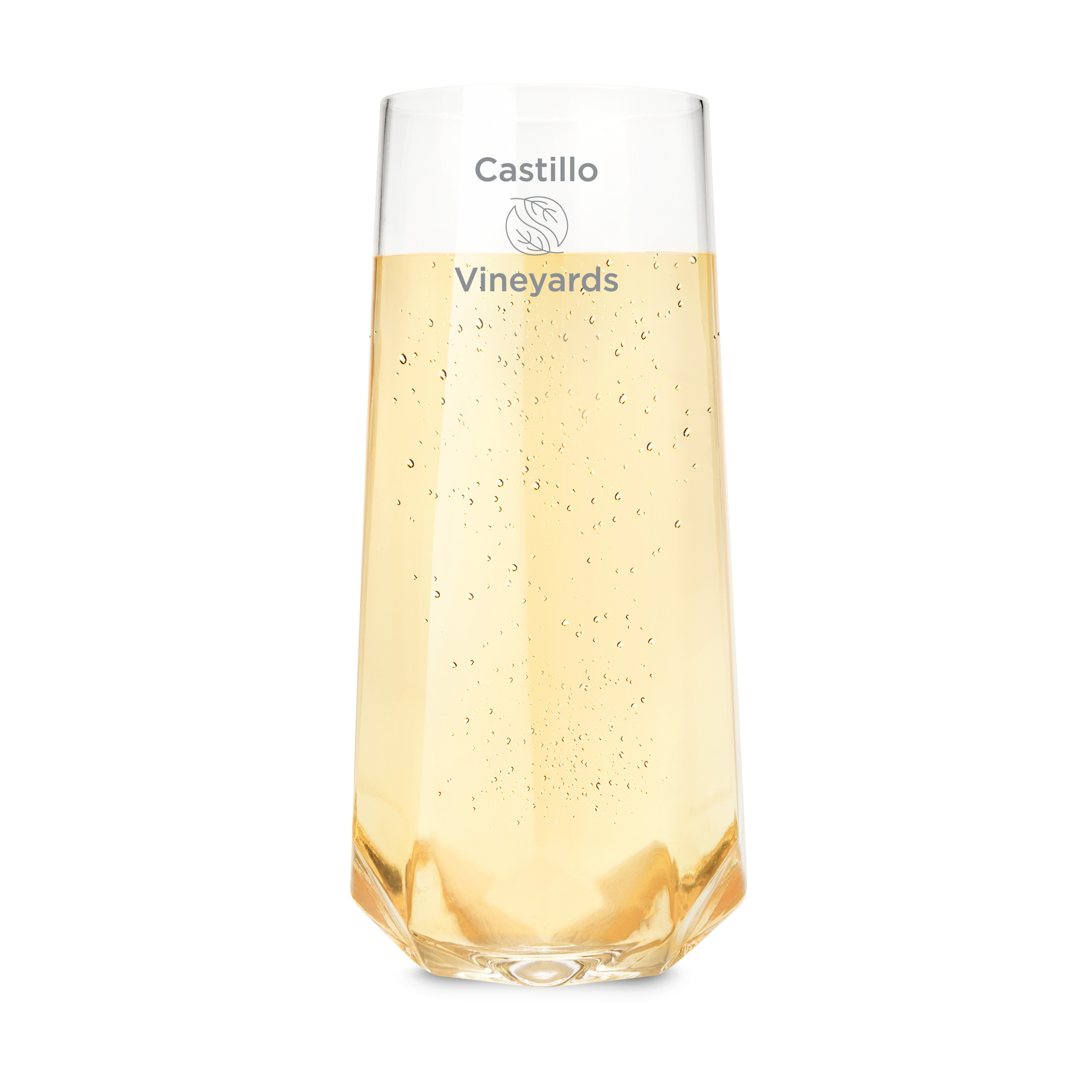 Viski® Faceted Crystal Stemless Champagne Flute