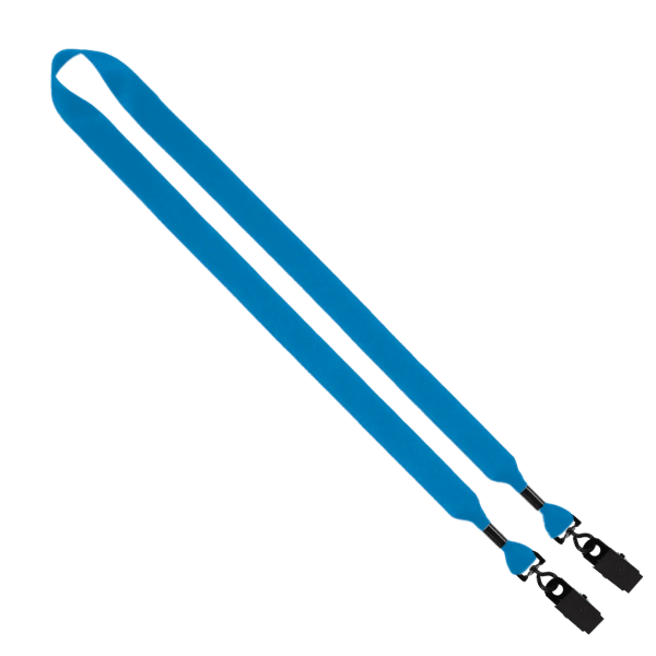 3/4" 2-Ended Polyester Lanyard with Metal Crimp & Metal Bulldog Clip 9
