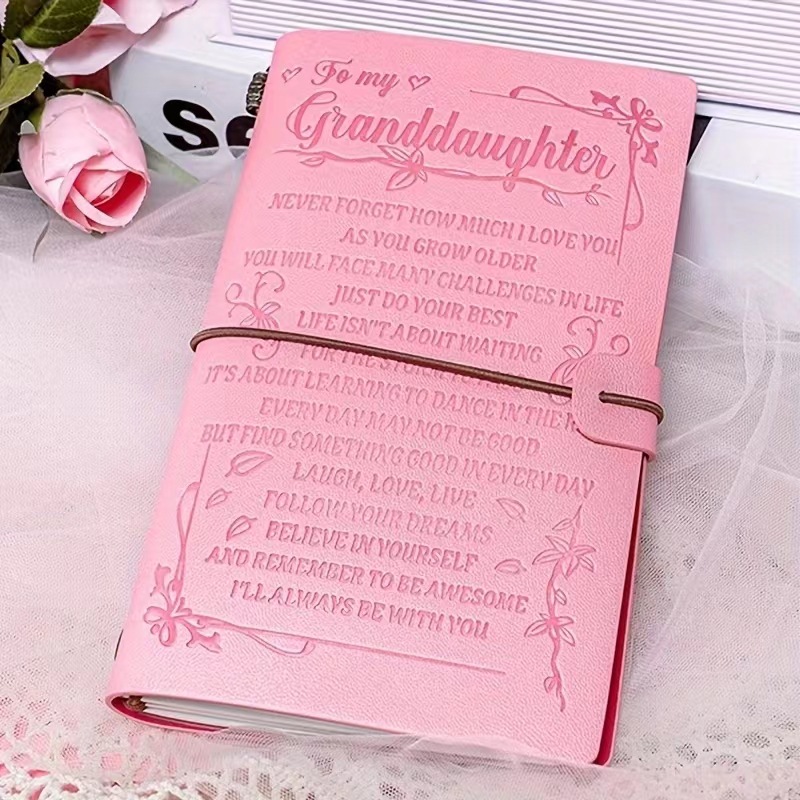 PU leather pink card slot journal book 2