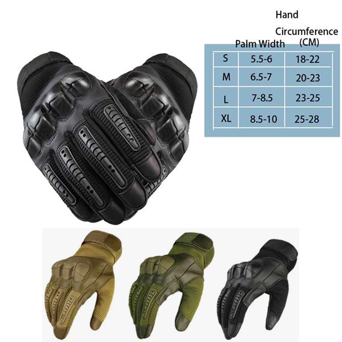 Touch Screen Full Finger Tactical Gloves 5