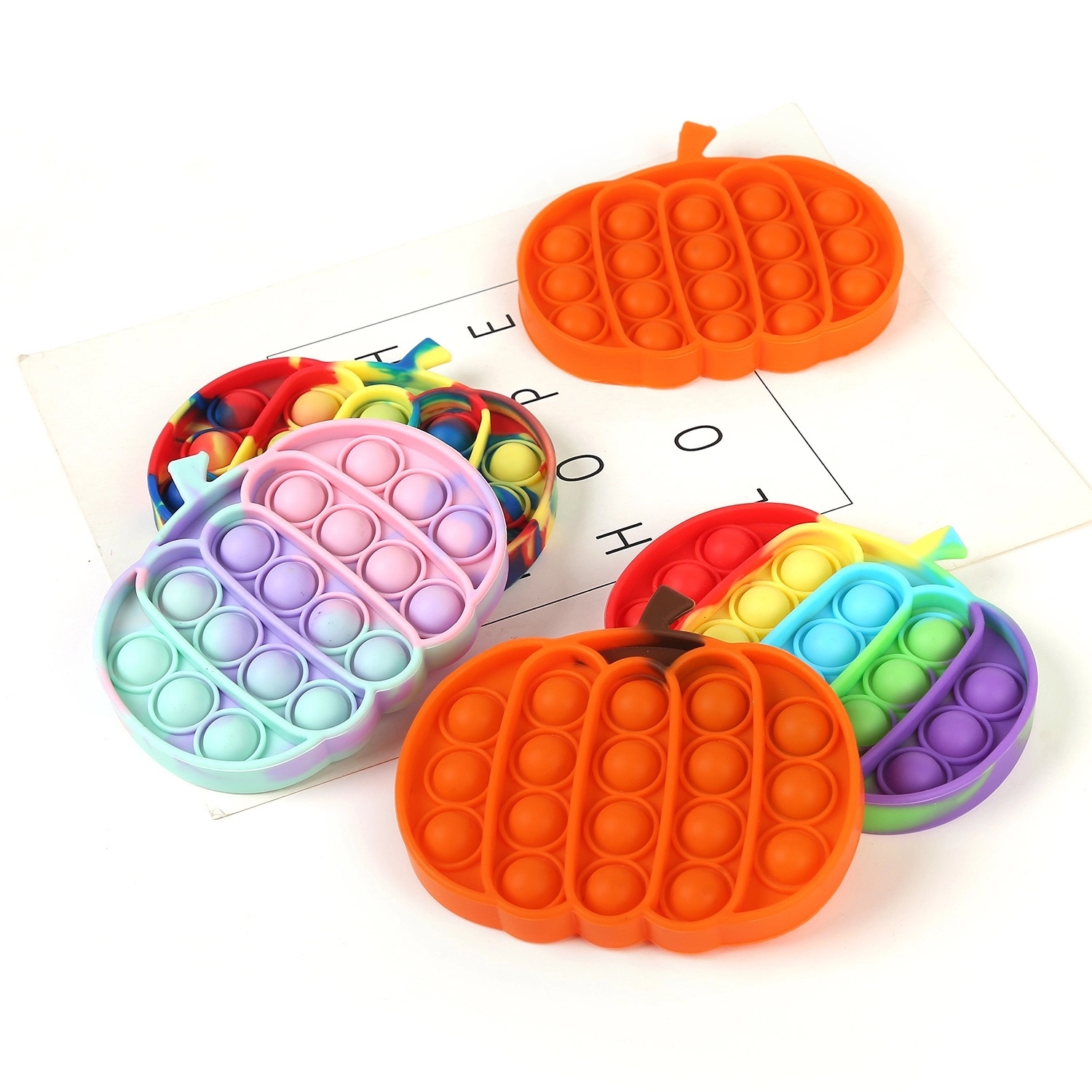 HalloweenPush Pop Bubble Fidget Luminous Sensory Squishy Toy 1
