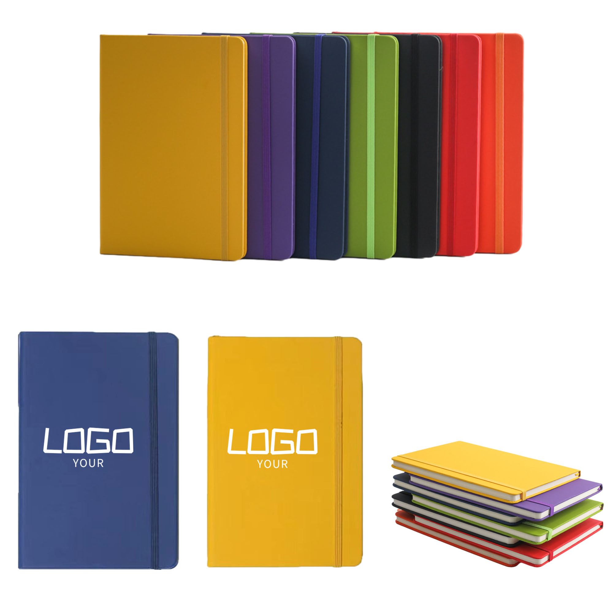 A5 Soft Leather Journal Notebook with Elastic Band 2
