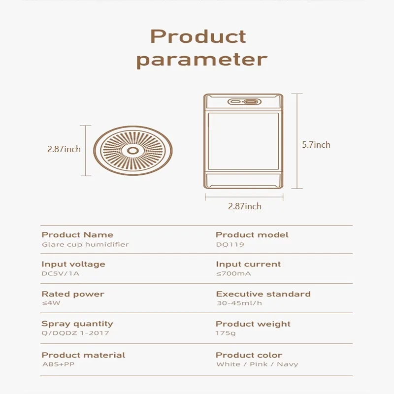Portable Electronic Ultrasonic Usb Air Humidifier 9