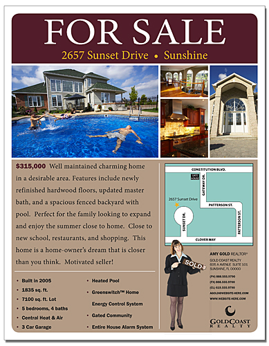 Real Estate Flyer - 8.5x11 - 4 pt. Gloss Text 2
