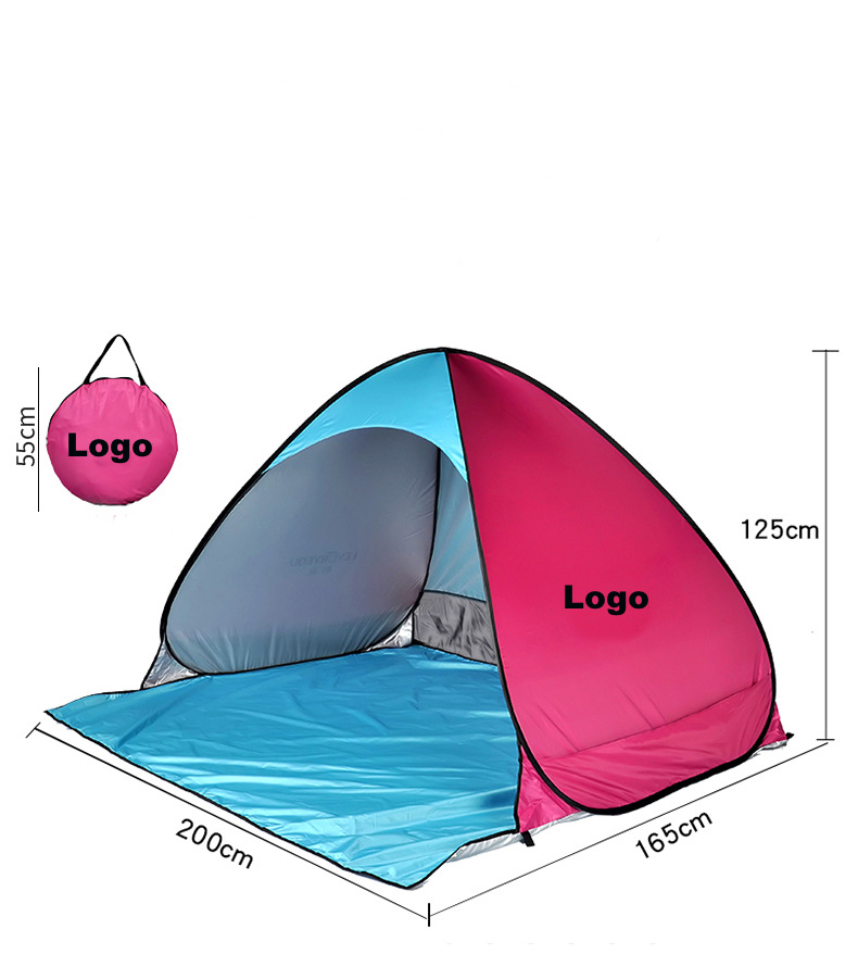 UV Protection Beach Tent With Silver Coating 1