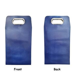 Premium PU Leather Wine Bag With Window And Elegant Metal Handles 10