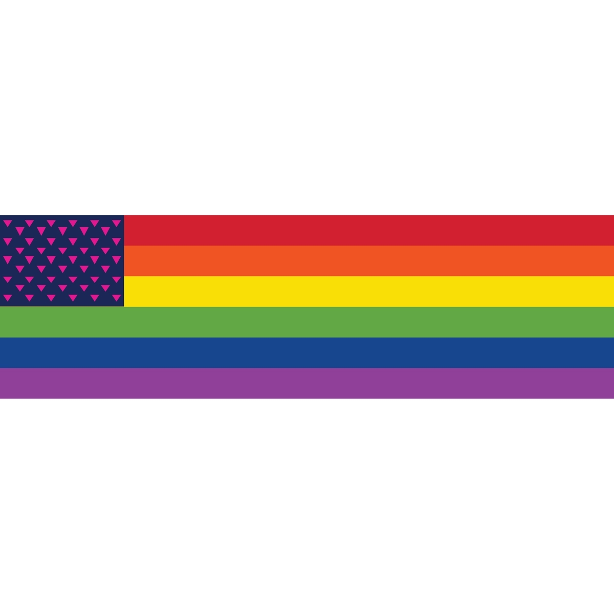 New Old Glory Triangles Window Decals 3" x 10" 2
