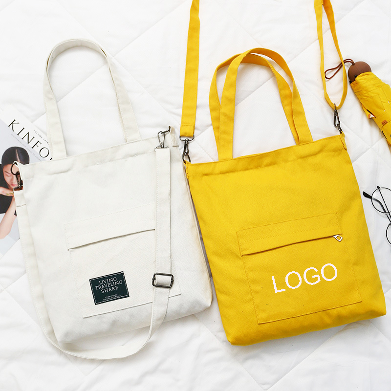 12OZ Polyester Cotton Canvas Sling Tote Bag 4