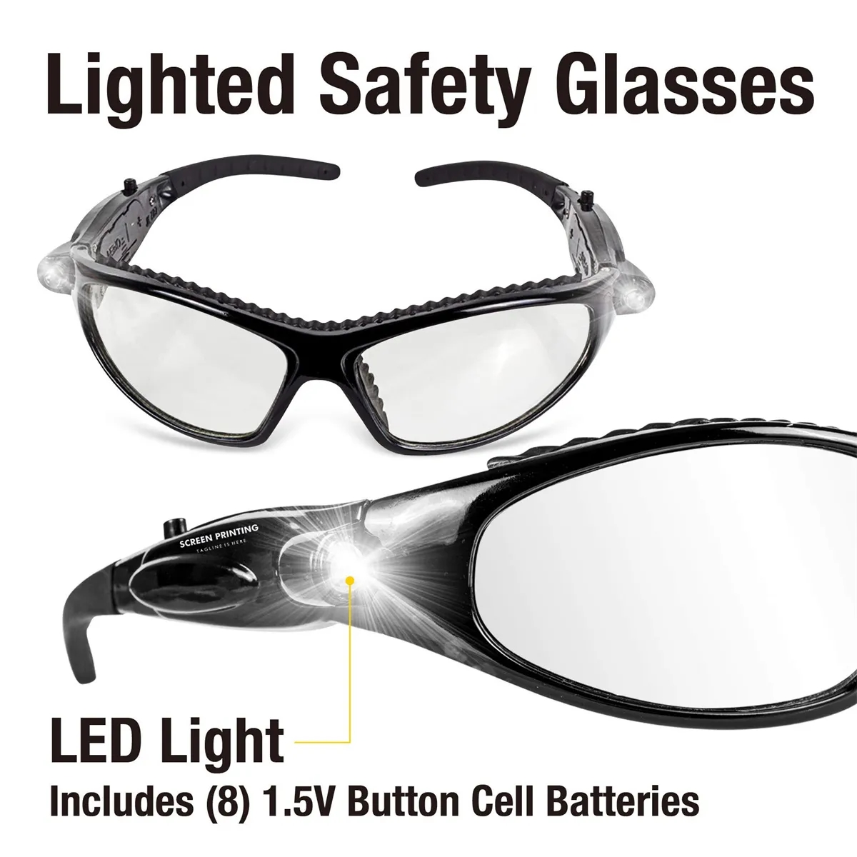 Lighted safety glasses 5
