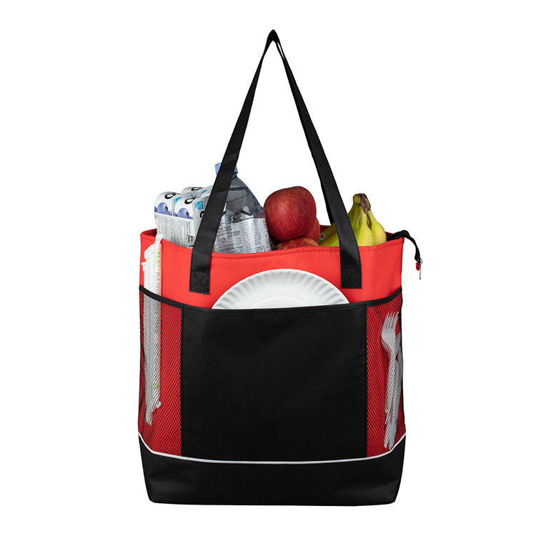 22"W x 16"H x 7 ½"Gusset - "FROST LINE" Super-Sized Insulated Zipper Cooler Tote 40