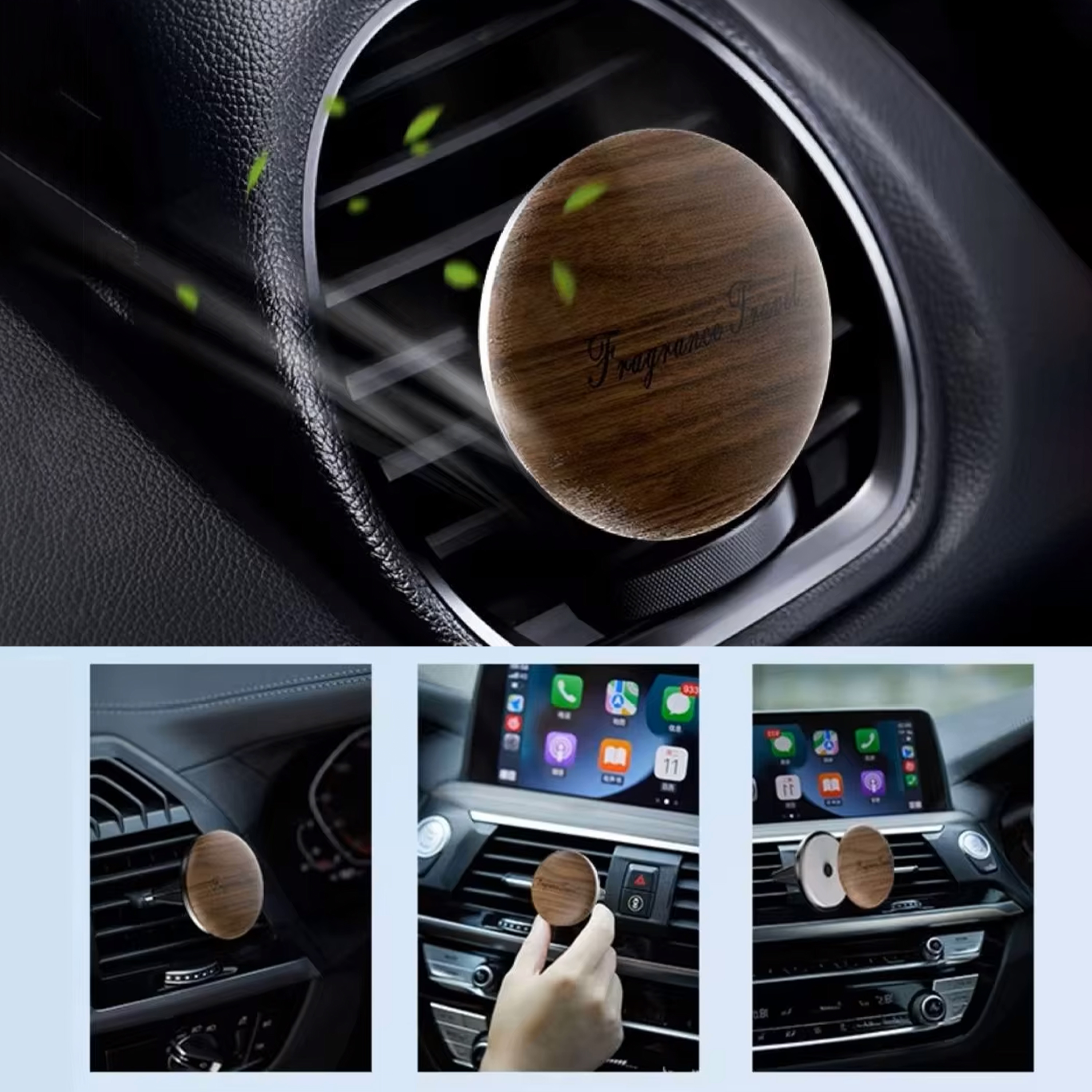 Luxury Wooden Pen with Silicone Grip and Golden Trim 5