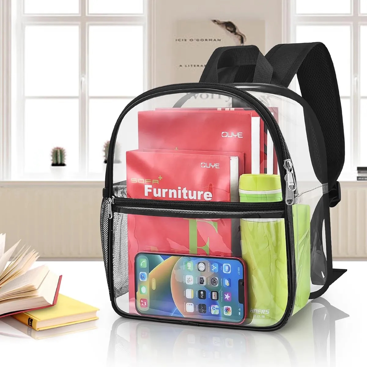 Clear Mini Backpack Stadium Approved Lightweight Waterproof 4