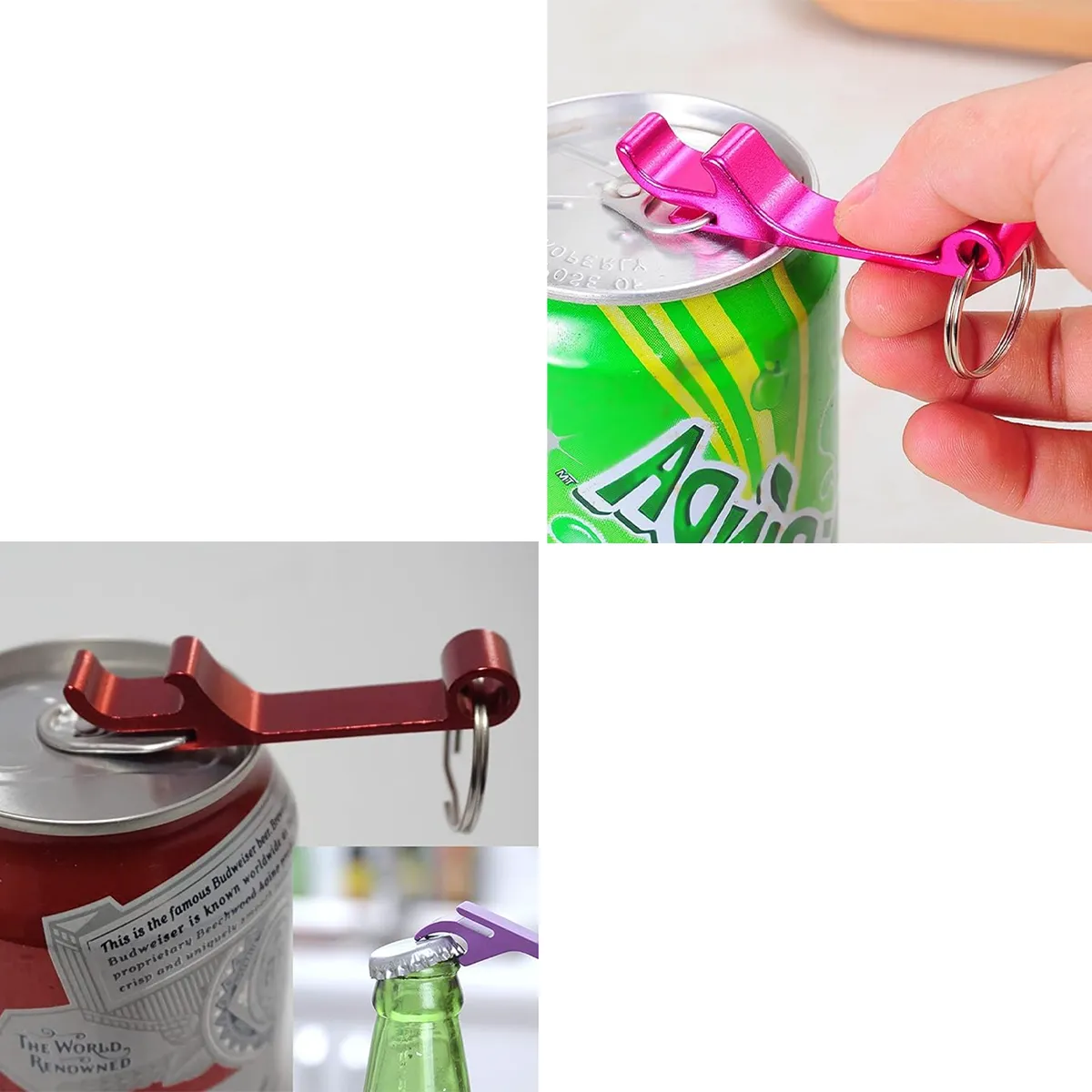 10 Pce Portable Mini Carabiner Beer Bottle Opener Keychain 4