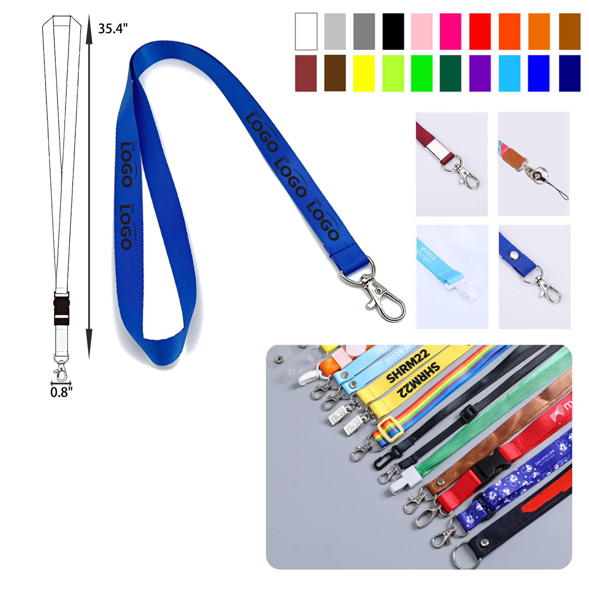 MOQ 300 PCS Durable Custom Pantone Color Lanyard 1