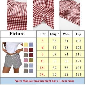 Womens Y2K Lounge Shorts Gingham Boxer Shorts 4