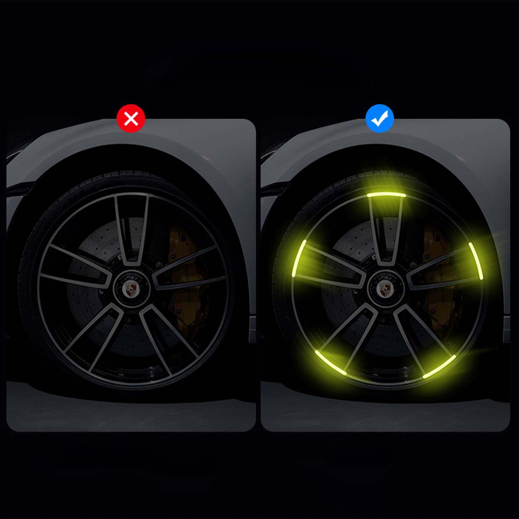 Car Wheel Hub Reflective Sticker 7