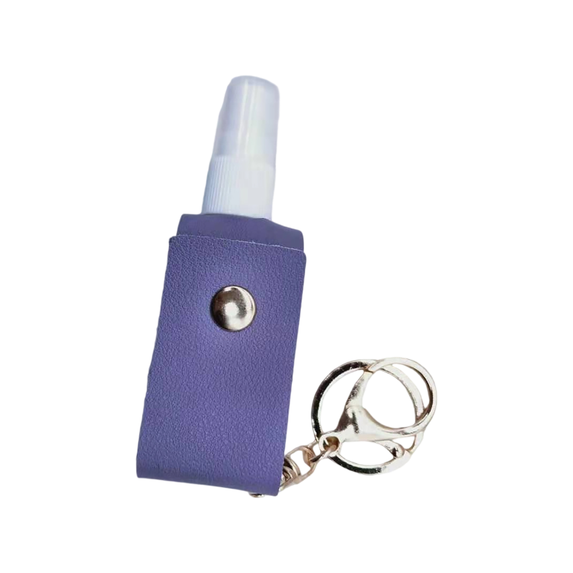 Leather Strap Key Ring With Mini Spray Bottle One Ounce Capacity 4.3" By 1.3" 19