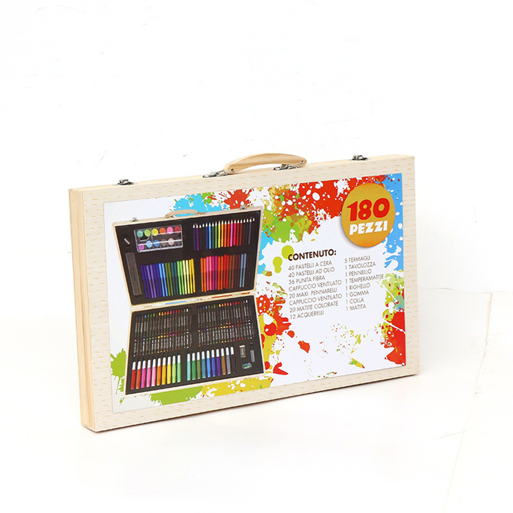 180Pcs Art Set in Wood Case 3