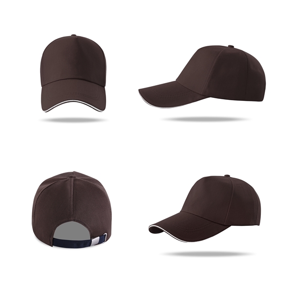 Stock Poly Cotton 5 Panel Cap, Double Buckle Back Fastener 25
