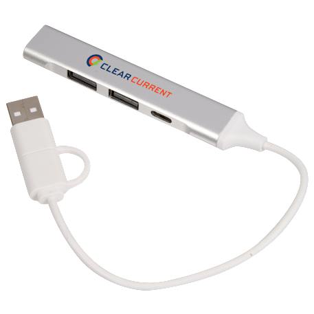 Aluminum 4-Port USB-A and C Hub 4