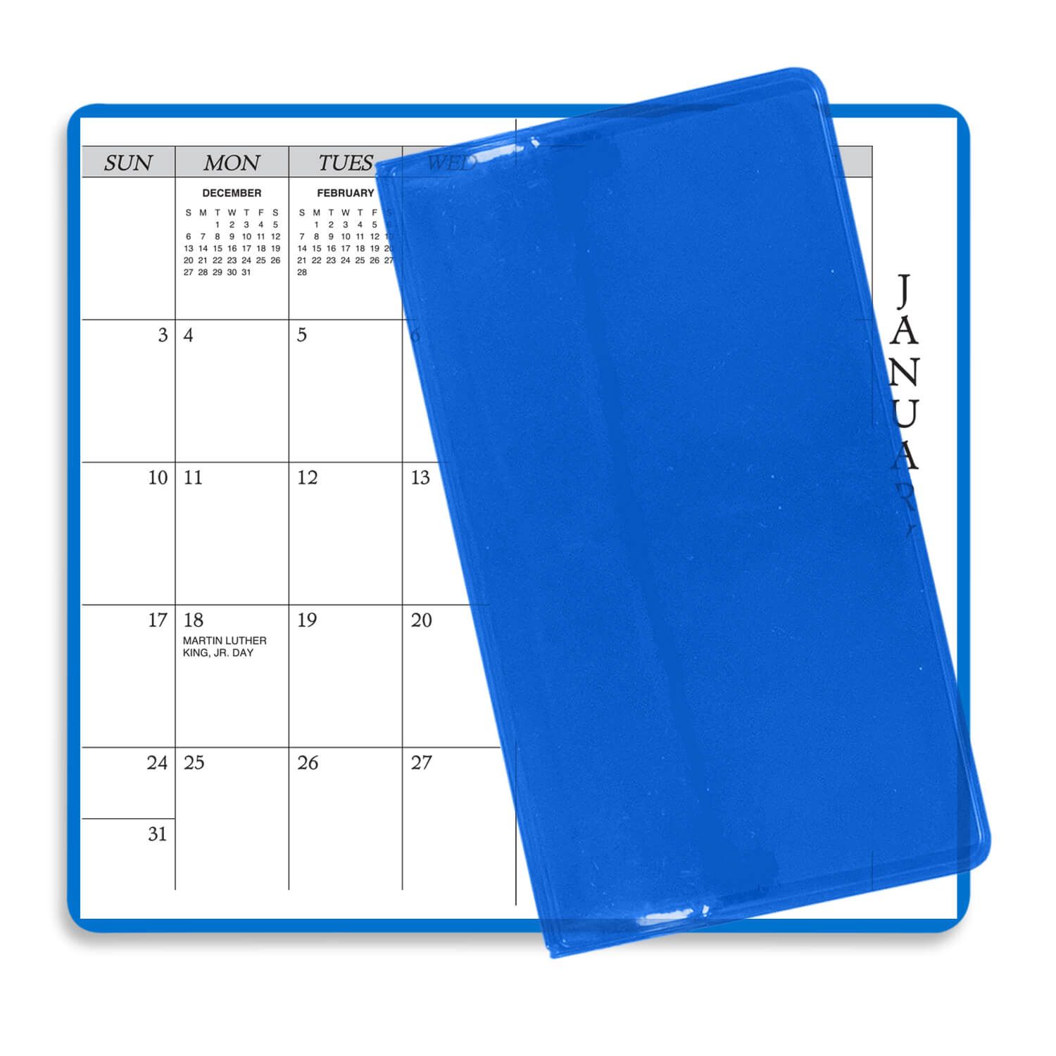 Translucent Vinyl Academic Monthly Pocket Planner 5