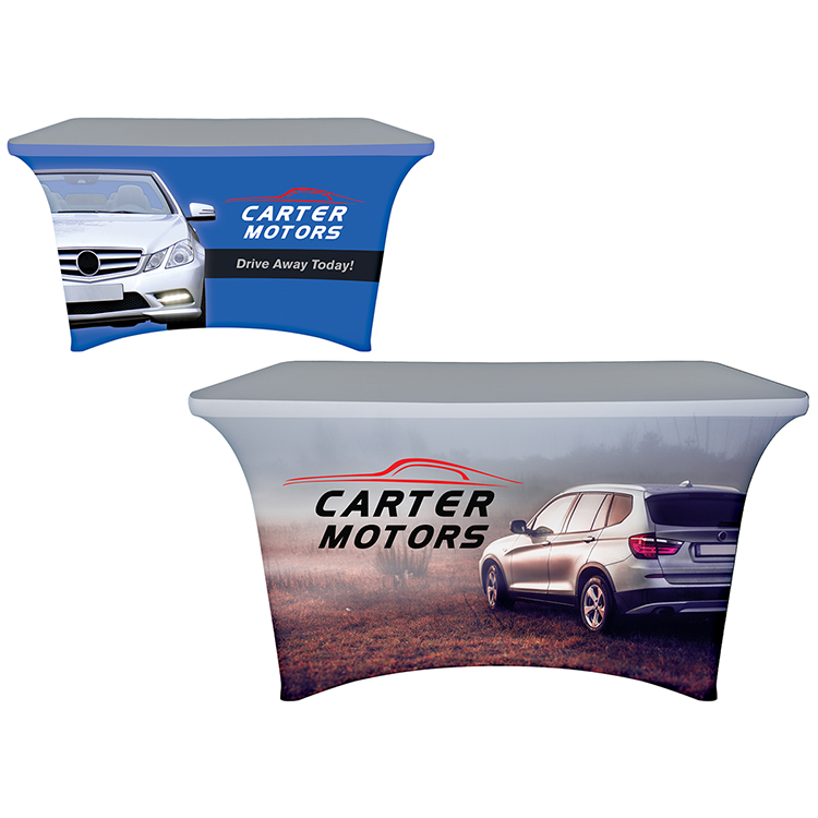 4' Digitally Printed Stretch Table Covers 13