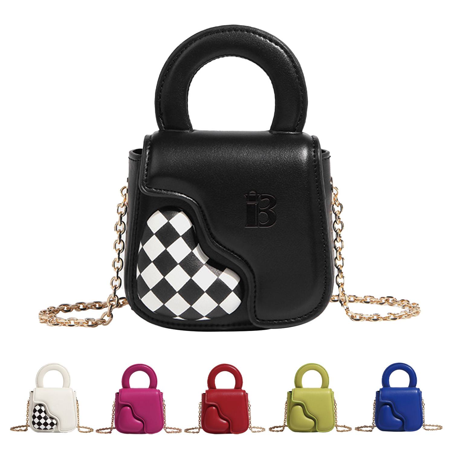 PU Leather Chain Love Shaped Crossbody Bag 2