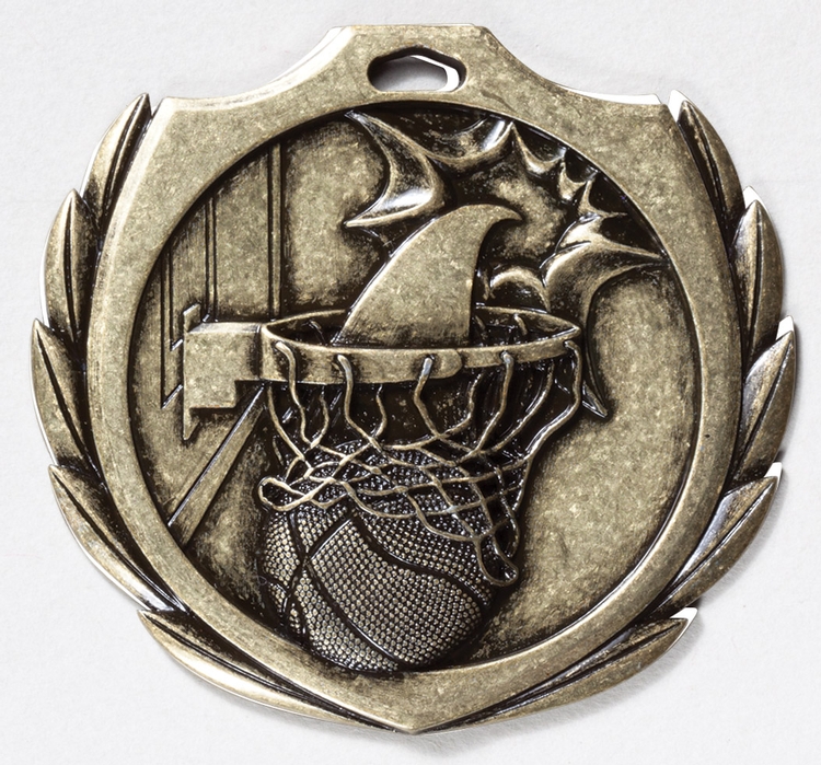 Basketball Burst Medal 2 1/4" 2