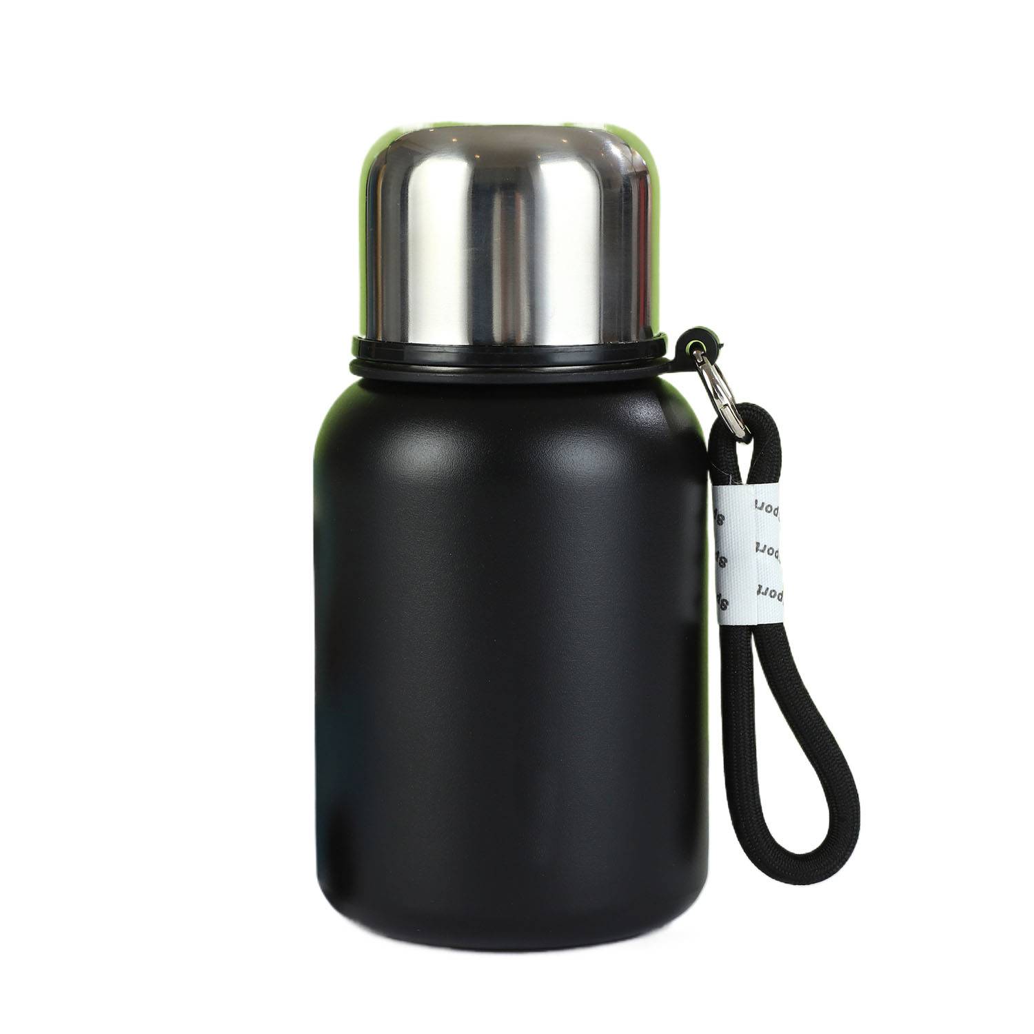 16oz Portable Stainless Steel Insulated Bottle w/ Strap 2
