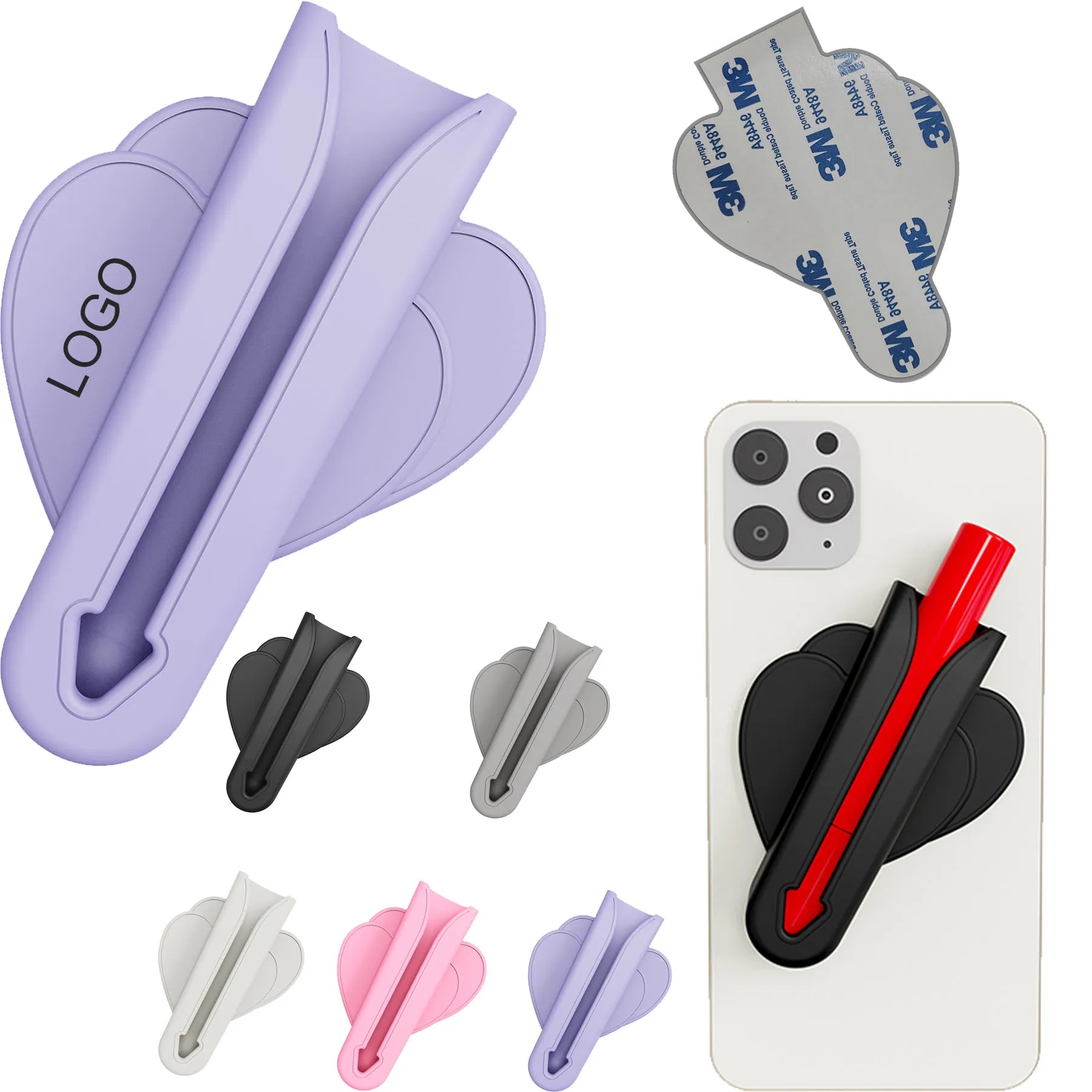 Silicone Mobile Phone Lipstick Holder 4