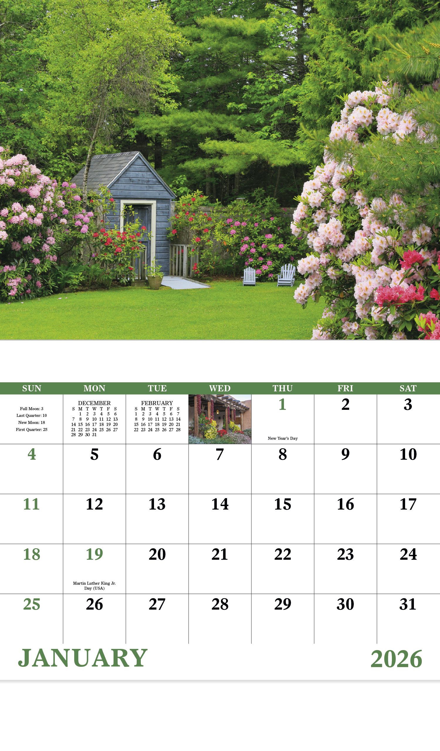 Good Value™ Garden Walk - Stapled Calendar 13