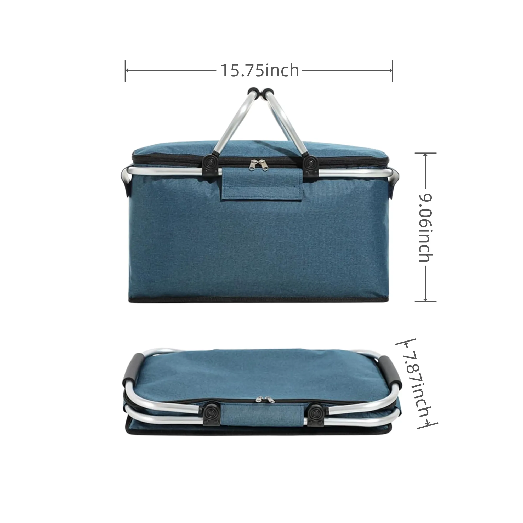 Foldable Outdoor Oxford Cloth Picnic Insulation Basket 6