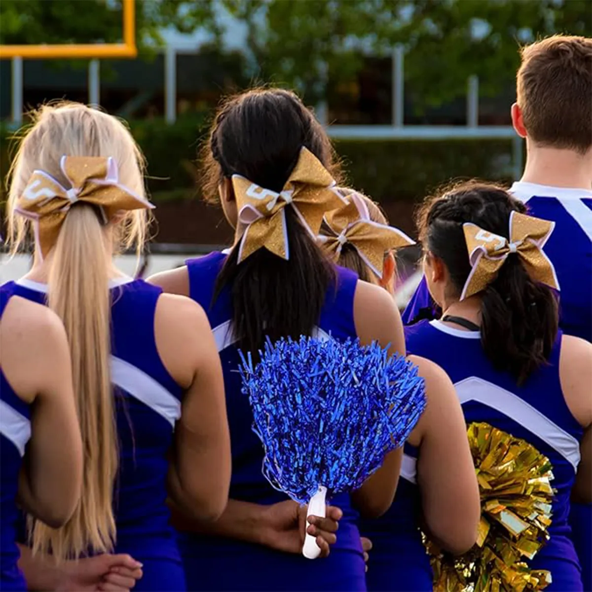 Portable Colorful Cheerleading Pom With Plastic Handle 5