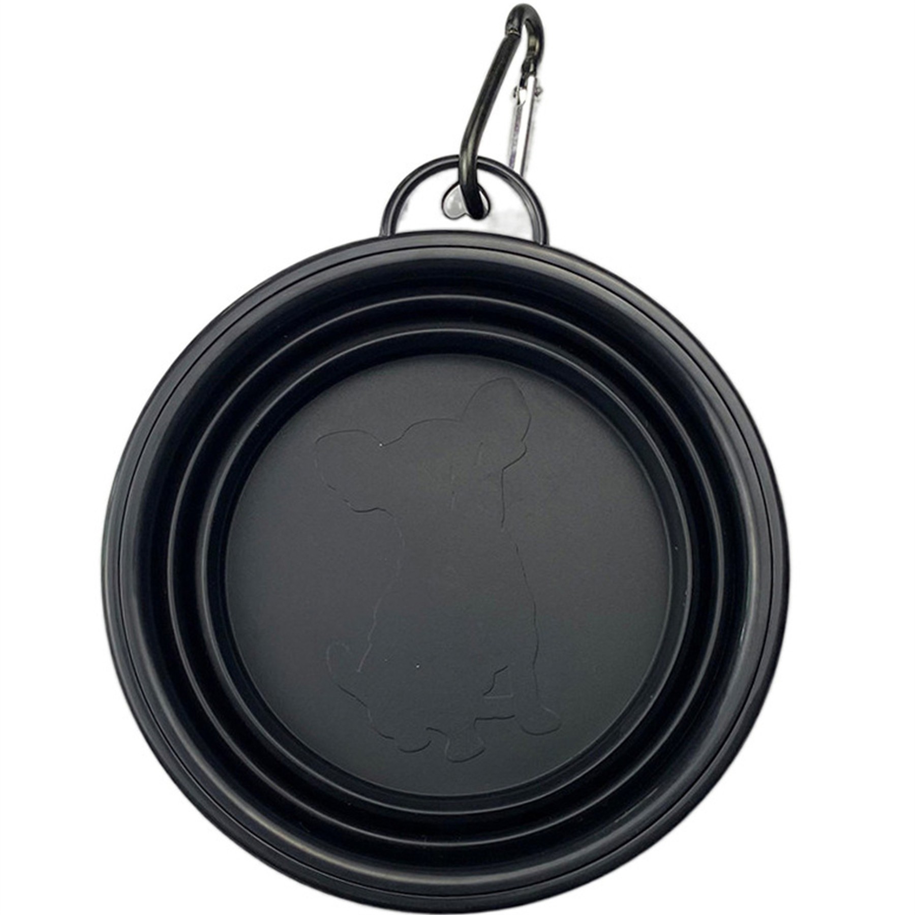 Collapsible Tpe Dog Bowl With Carabiner 3