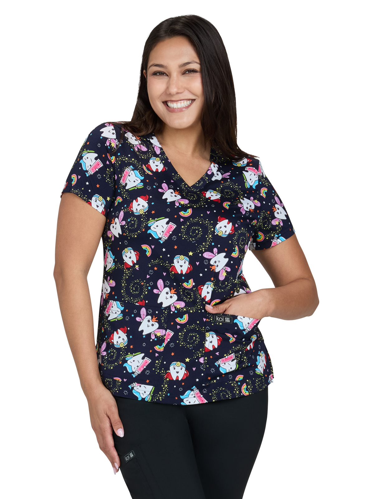 koi - Basics - Women's Two-Pocket Athletic-Inspired, Breathable Mesh Leslie Top 9