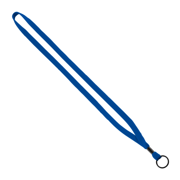 1/2" Cotton Lanyard with Metal Crimp & Split-Ring 70