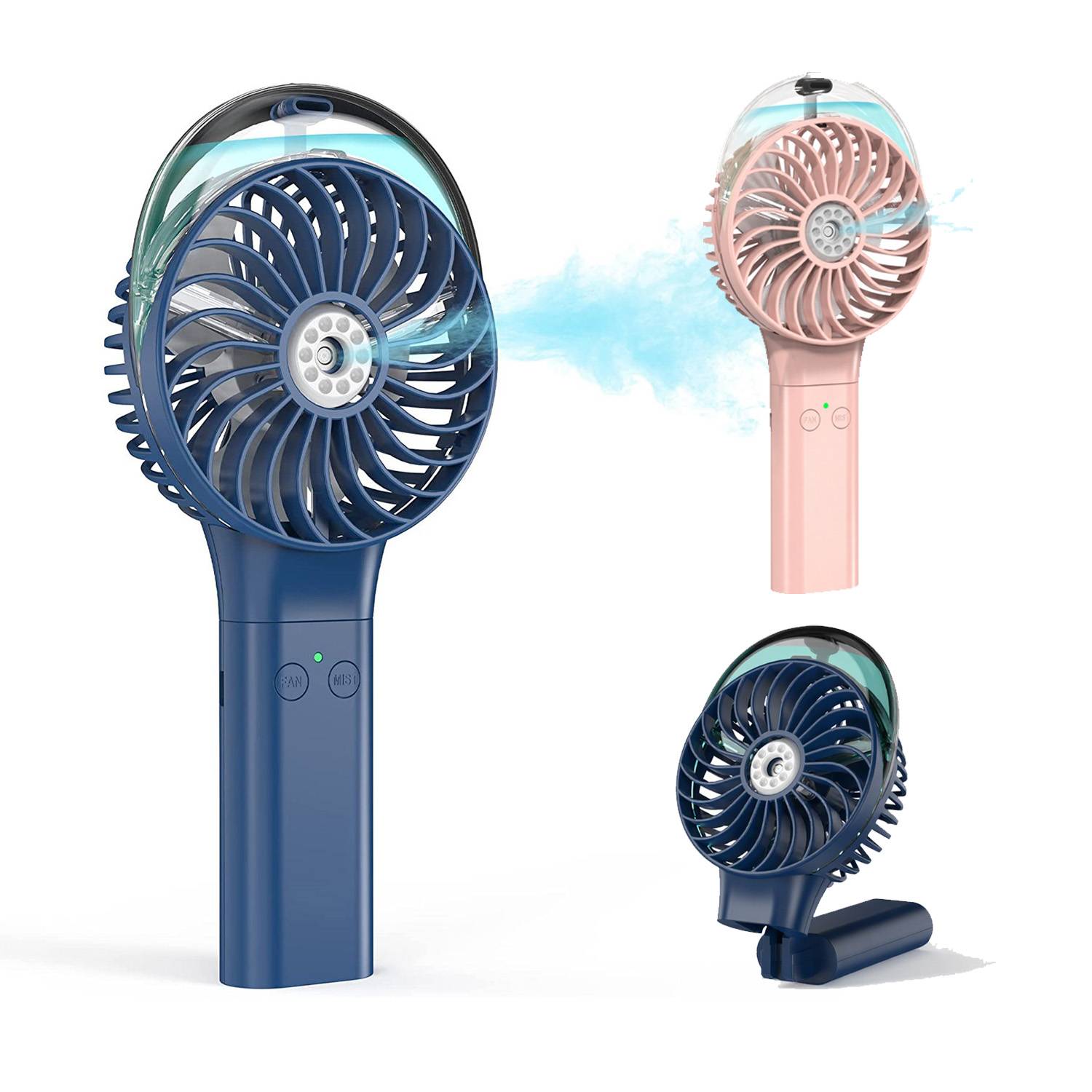 Mini Plastic Rechargeable Handheld Mist Fan 5