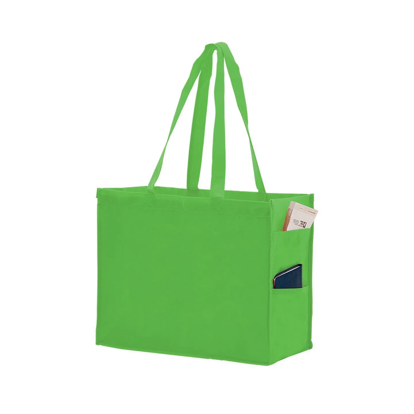 Non Woven Tote with Side Pockets -16x12x6 4