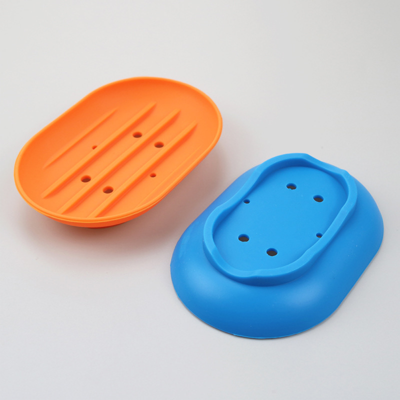 Oval Solid Color SiliconeSoap Dish 8