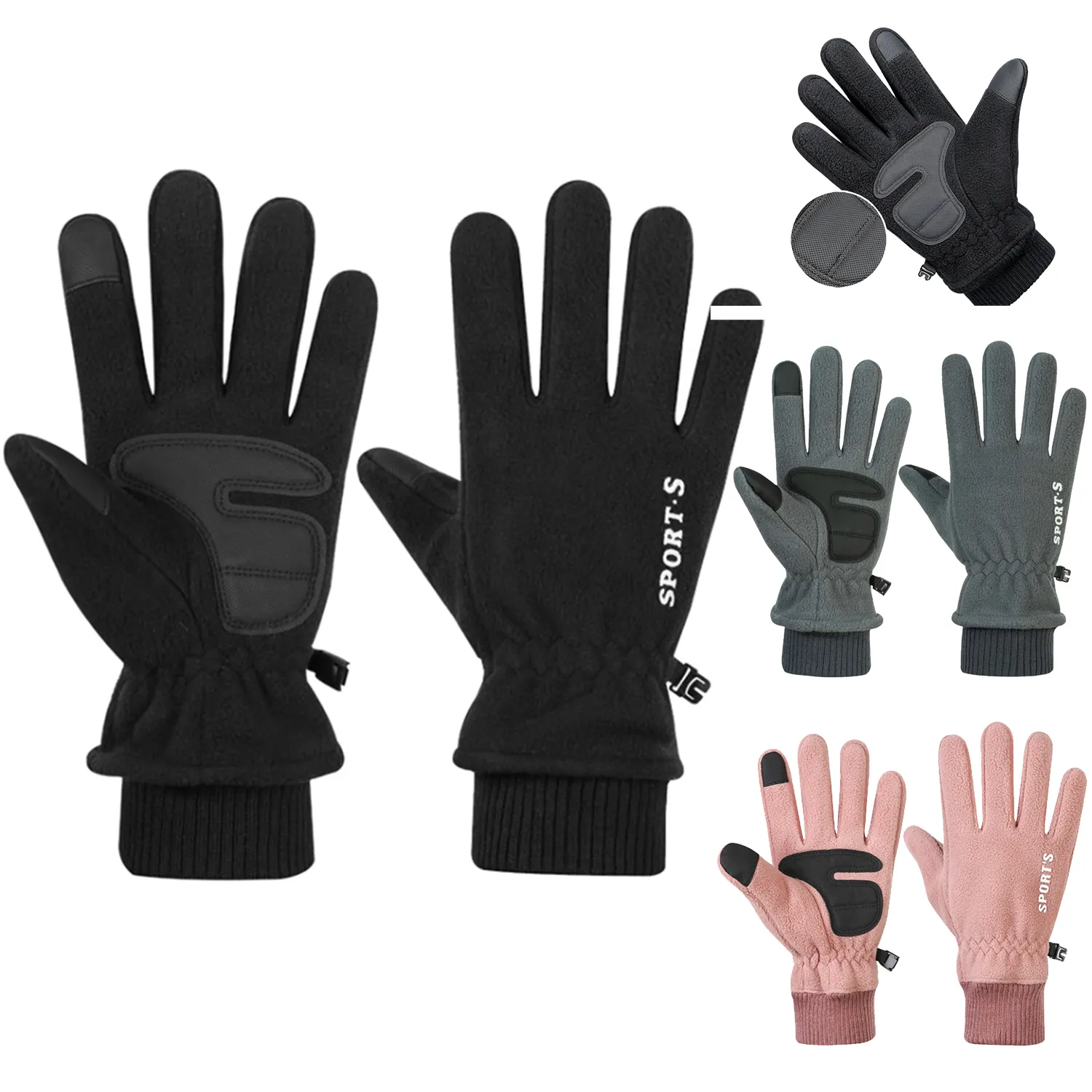 Winter Fleece Gloves Touch Screen Water Resistant Windproof 1